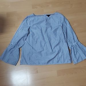 NEW Tommy Hilfiger blouse striped bell sleeves